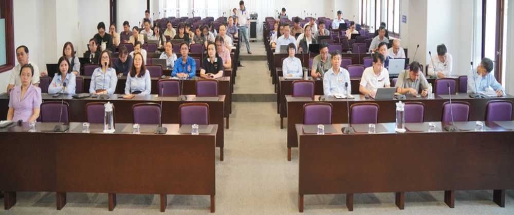 Các đại biểu tham dự hội nghị tại điểm cầu Trường Đại học Tôn Đức Thắng